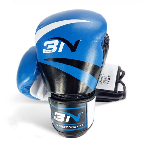 Adult Boxing Gloves in blue color with a sleek design, ideal for fitness, martial arts, and sports protective gear.